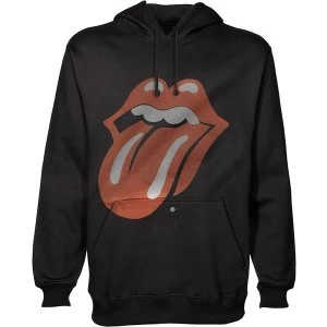 Image of The Rolling Stones - Classic Tongue Unisex Medium Pullover Hoodie - Black