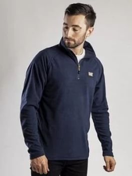 Image of Caterpillar CAT Workwear AG Half Zip Fleece - Navy , Eclipse, Size S, Men
