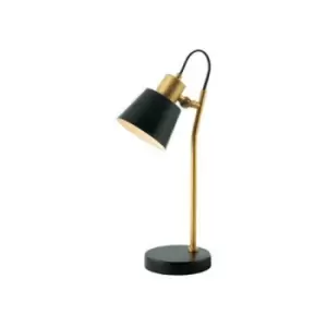 Image of Larissa Vyronas Table Desk Lamp E27 Max 25W Iron Black - Gold On /Off Switch