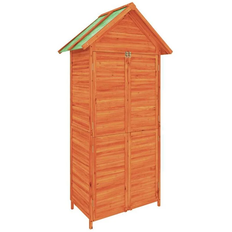 Image of VIDAXL Garden Tool Shed Brown 89x52.5x175cm Solid Wood Pine Vidaxl 8720845798178