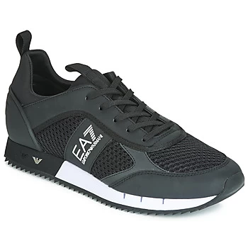 Image of Emporio Armani EA7 Logo Runner Trainers Black Size 11 Men