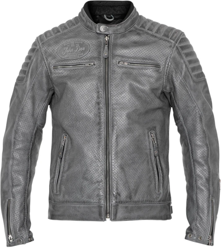 Image of John Doe Leather Jacket Storm Gray Size S