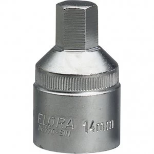 Image of Elora 3/4" Drive Hexagon Socket Bit Metric 3/4" 14mm