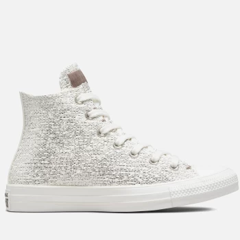 Image of Converse Womens Chuck Taylor All Star Wabi Sabi Hi-Top Trainers - Vintage White/Silver - UK 7