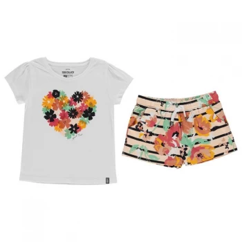 Image of SoulCal Short Set Girls - Ochre Floral