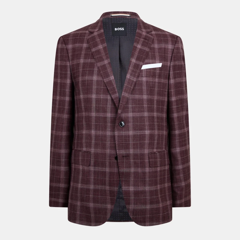 Image of Boss Mens H Hutson Formal Jacket Open Red male 36 (46)