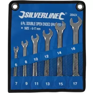 Image of Open-Ended Spanner Set 6pce - 6 - 17mm - Silverline