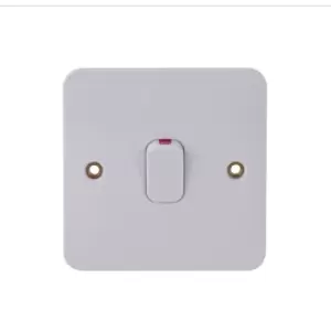 Image of Schneider Electric Lisse White Moulded - Single Light Switch, 32A, Double Pole, with Neon Indicator, GGBL4031, White, Pack of 10
