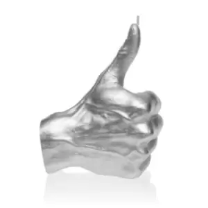 Image of Hand OK Thumbs Up Candle &ndash; Silver