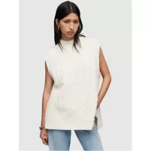 Image of AllSaints AllSaints Arvid Knit Vest Womens - White