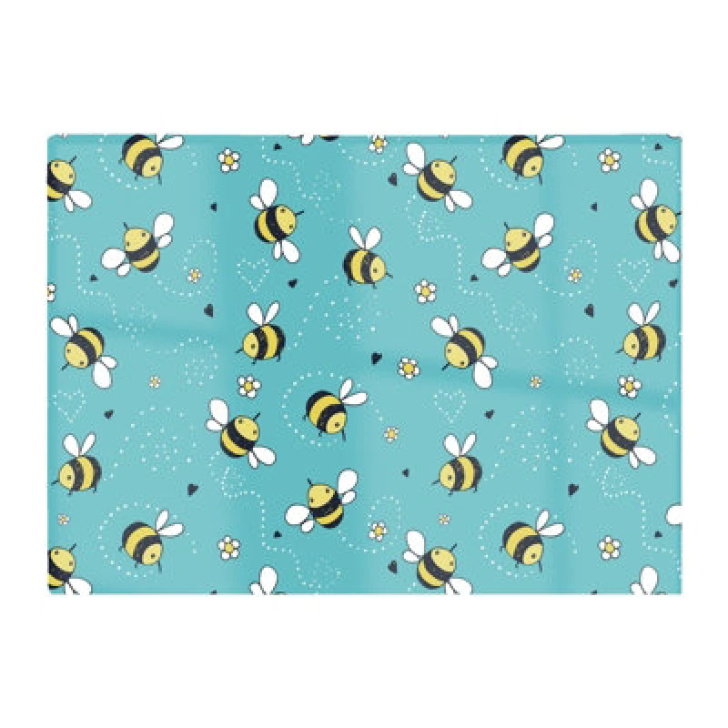 Image of Warren Reed Designer Hand Drawn Busy Bees Glass Chopping Board