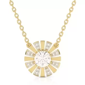 Image of JG Fine Jewellery 9ct Gold Diamond & White Topaz Sunray Necklace