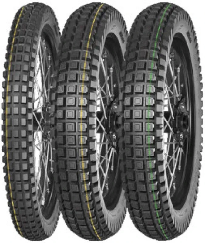 Image of Mitas Enduro Hybrid ( 120/100-18 TT/TL 68P Rear wheel, M+S marking, Compound Super, gelb ) Motorcycle tires