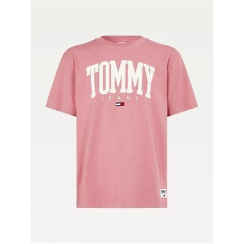 Image of Tommy Jeans Collegiate T Shirt - Moss Rose