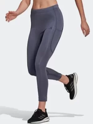 Image of adidas Fastimpact Shiny Running 7/8 Tights, Grey Size M Women