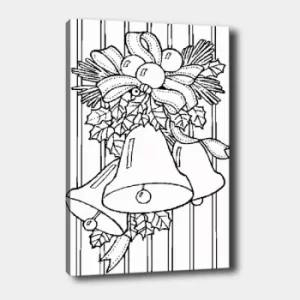 Image of MANDALA65 White Black Decorative Canvas Painting