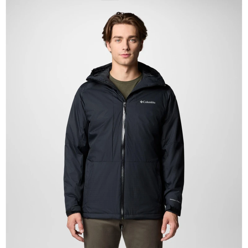 Image of Columbia Mens Point Park Waterproof Thermal-Reflective Insulated Puffer Jacket Black male Small