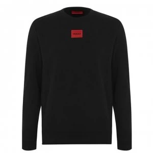 Image of Hugo Boss Duragol Red Patch Logo Sweatshirt Black Size M Men