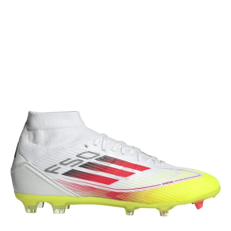 Image of adidas F50 League Mid-cut Firm Ground Football Boots Womens White/Red female 3.5 (36)