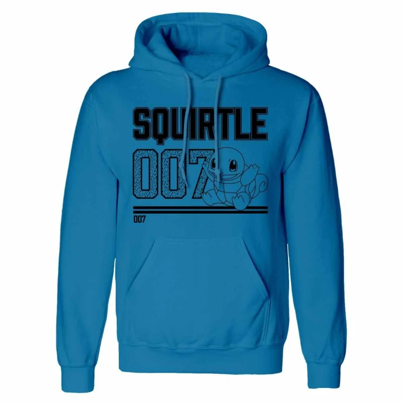 Image of Pokemon Mens Squirtle Line Art Hoodie in Blue Size: Small Blue Male S