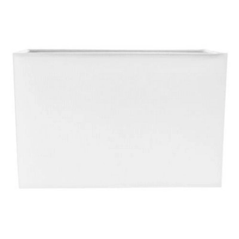 Image of Happy Homewares Contemporary And Stylish White Linen Fabric Rectangular Lamp Shade