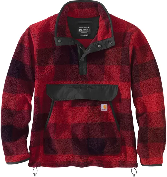 Image of Carhartt Relaxed Fit Fleece Pullover, red, Size S