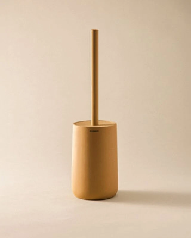 Image of Cosmic Toilet Brush, Free-Standing, Polyresin Soft Touch, Mandarin, Saona Collection