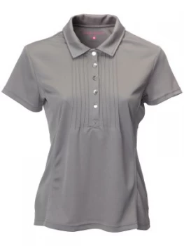 Image of Swing Out Sister Mariah Pique Cap Sleeve Shirt Grey