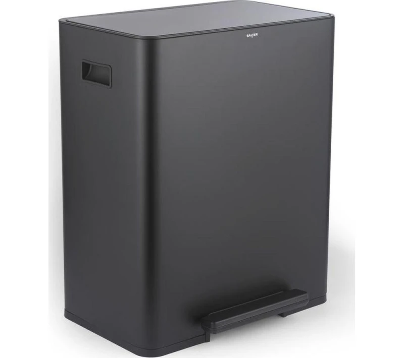 Image of SALTER BW14807B 60-litre Rectangular Bin - Black 5054061633313