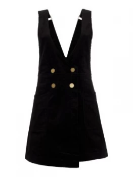 Image of Free People Canyonlands Cord Pinafor Dress Black