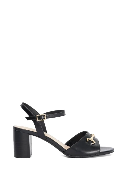 Image of Dune London Womens 'Jayar' Leather Sandals in Black Size: 7 Black Female 7