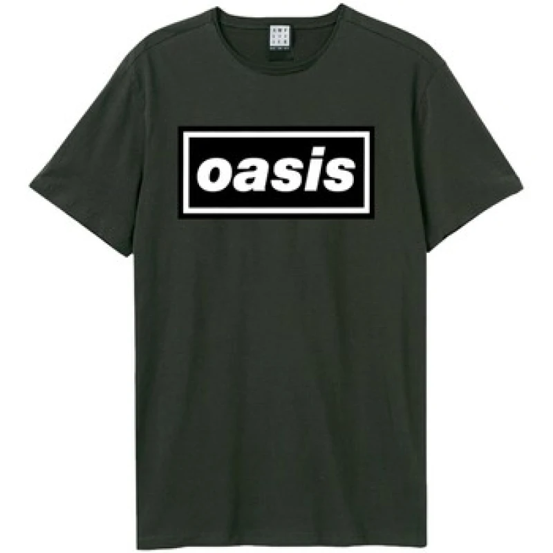 Image of Oasis Oasis Men Logo T-Shirt in Charcoal Size: Small Charcoal S Male 5063470092321
