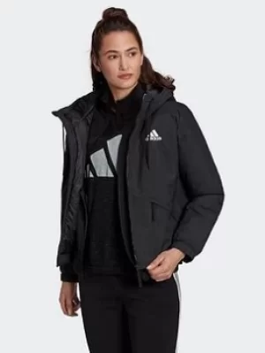 Image of adidas Back To Sport Hooded Insulated Jacket, Pink Size XL Women