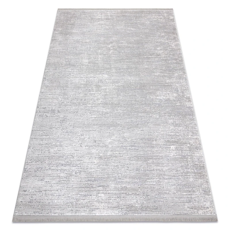 Image of RUGSX Rugsx - Modern carpet tuls structural, fringe 51248 grey grey 240x330cm D712_