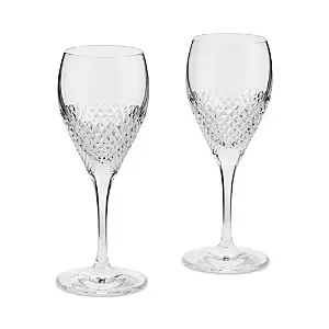 Image of Wedgwood Vera Wang Diamond Mosaic Wine Glasses, Set of 2