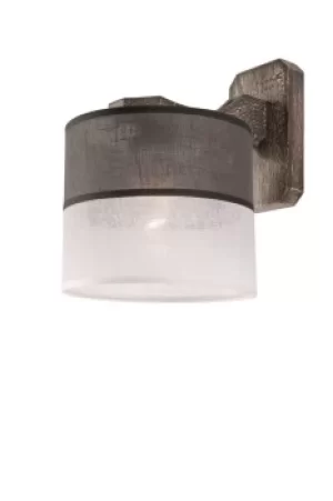 Image of Andrea Wall Lamp With Fabric Shade Graphite, 1x E27