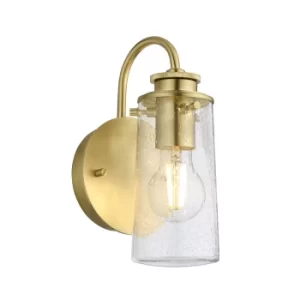 Image of Kichler Braelyn 1 Light Wall Light Brushed Brass IP44