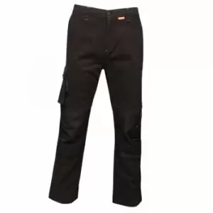Image of Regatta Mens Scandal Stretch Work Trousers - Regular (34in) (Traffic Black)