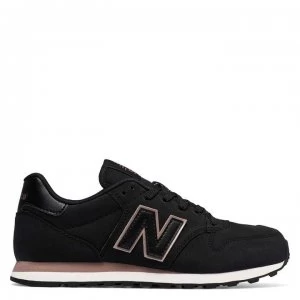 Image of New Balance 500 Trainers - Black/Pink