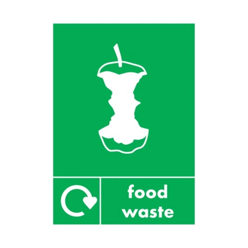 Image of A5 Sign Self Adhesive Food Waste (Pack of 5) Y7321010