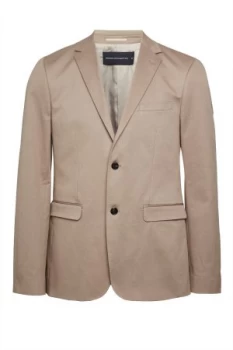 Image of Mens French Connection Stretch Cotton Suit Jacket Brown