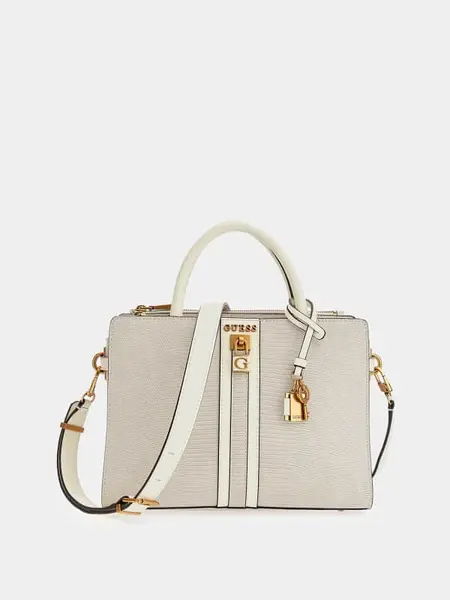 Image of Guess Ginevra Python-Print Handbag