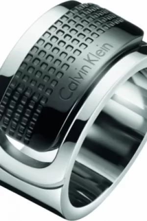 Image of Mens Calvin Klein Stainless Steel Size V/W Confidence Ring KJ4QBR200111