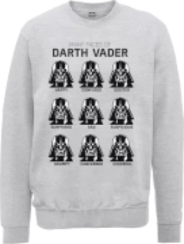 Image of Star Wars Many Faces Of Darth Vader Sweatshirt - Grey - L