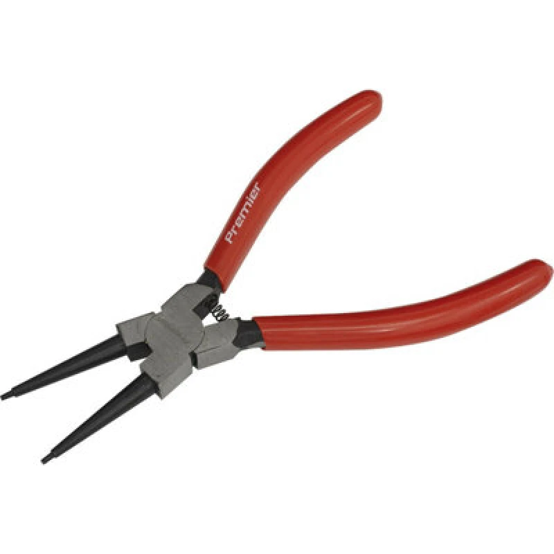 Image of Loops 140mm Straight Nose Internal Circlip Pliers - Spring Loaded Jaws - Non-Slip Tips Multi