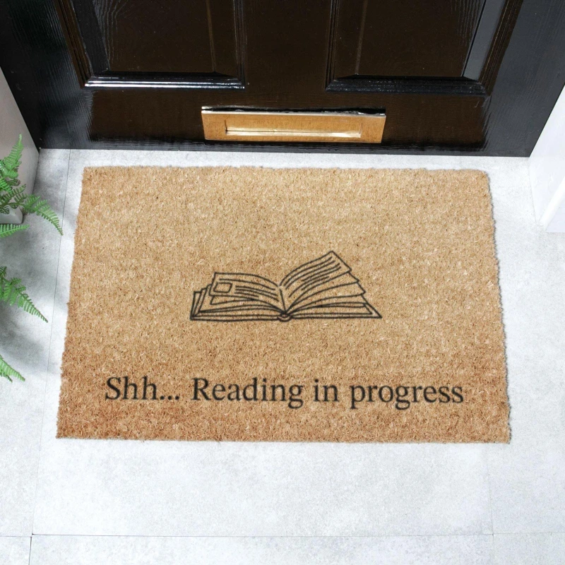 Image of Artsy Doormats Reading In Progress Doormat (60 X 40Cm)