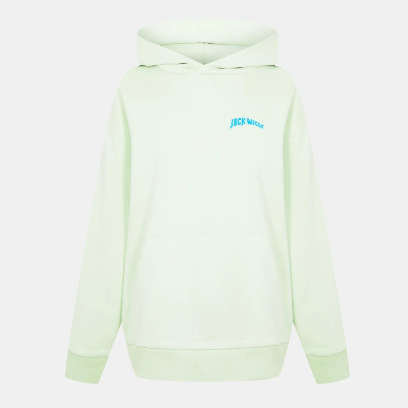Image of Jack Wills Womens Graphic Hoodie Seaglass female 8 (XS)
