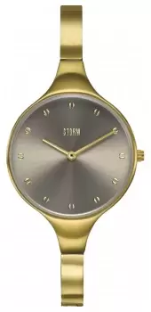 Image of STORM 47505/GD/TP Womens Olenie Gold-Plated Bangle Watch