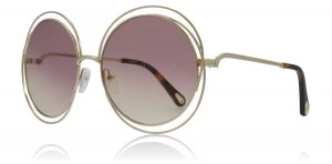 Image of Chloe Carlina Sunglasses Gold / Grad Rose 702 58mm
