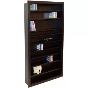 Image of BALTIMORE - Large 730 CD / 300 DVD / Bluray / Media Storage Shelves - Walnut - Walnut